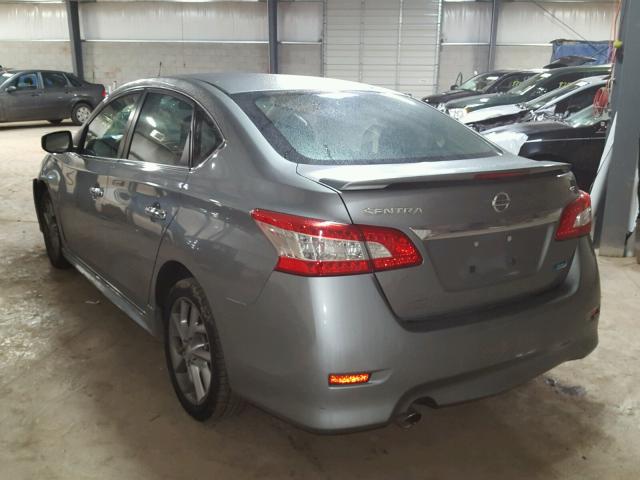 3N1AB7AP6DL662258 - 2013 NISSAN SENTRA S GRAY photo 3