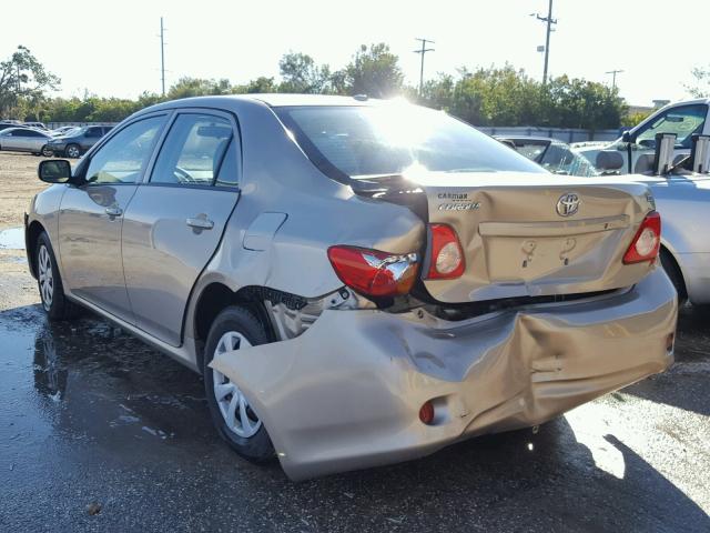 1NXBU40E19Z079955 - 2009 TOYOTA COROLLA BA GOLD photo 3