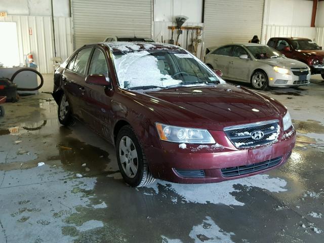 5NPET46C18H363685 - 2008 HYUNDAI SONATA GLS BURGUNDY photo 1