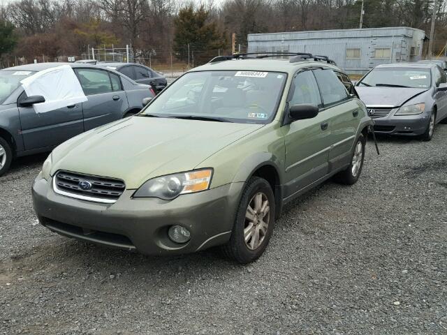 4S4BP61C457330444 - 2005 SUBARU LEGACY OUT GREEN photo 2