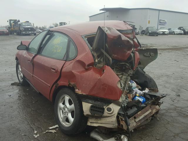 1FAFP53U92A161323 - 2002 FORD TAURUS SE MAROON photo 3