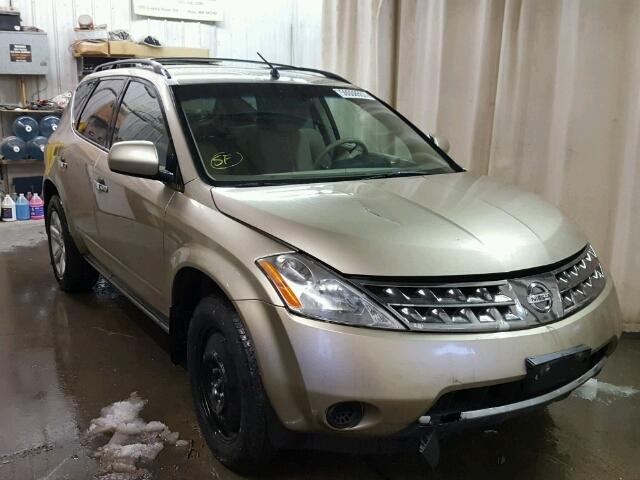 JN8AZ08W87W659135 - 2007 NISSAN MURANO SL GOLD photo 1