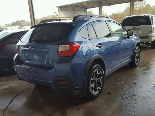 JF2GPAVC8E8288881 - 2014 SUBARU XV CROSSTR BLUE photo 4