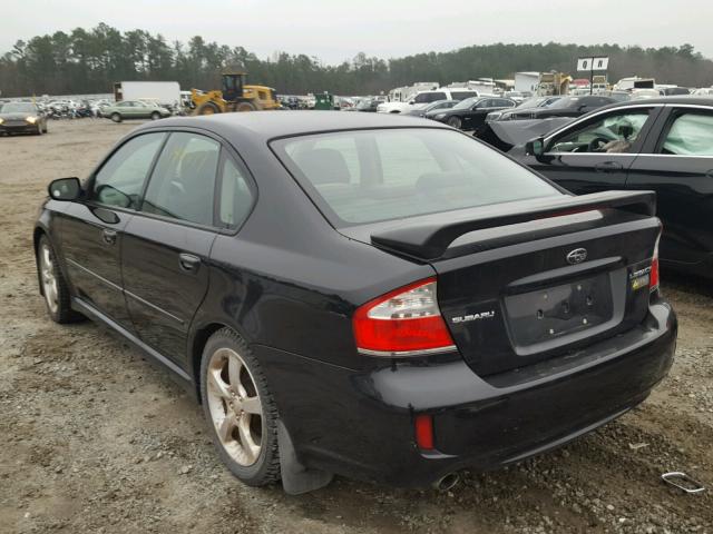 4S3BL616887212878 - 2008 SUBARU LEGACY 2.5 BLACK photo 3