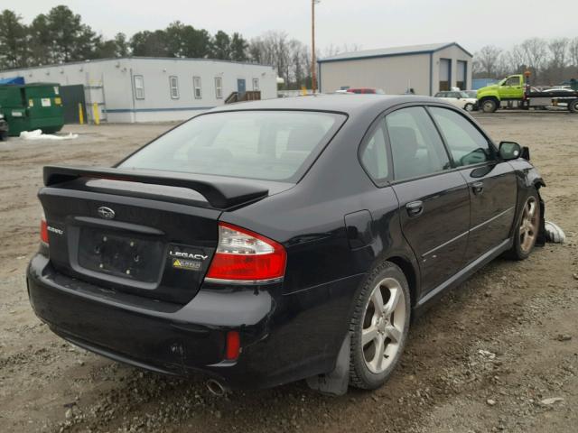 4S3BL616887212878 - 2008 SUBARU LEGACY 2.5 BLACK photo 4