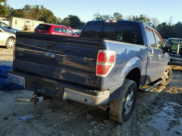 1FTFW1CT8BFB73186 - 2011 FORD F150 SUPER BLUE photo 4