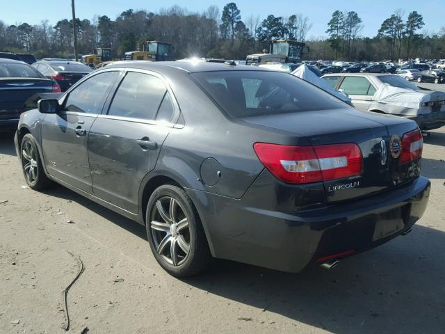 3LNHM28T87R633384 - 2007 LINCOLN MKZ BLACK photo 3