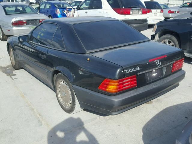 WDBFA66E0NF037906 - 1992 MERCEDES-BENZ 500 SL BLACK photo 3