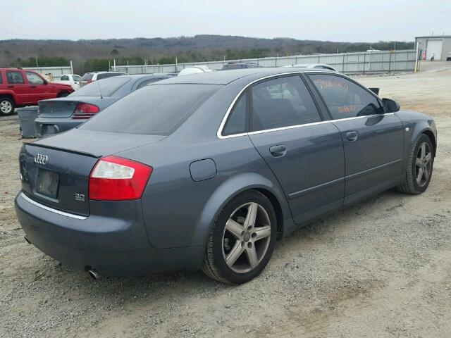 WAULT68E52A311893 - 2002 AUDI A4 3.0 QUA GRAY photo 4