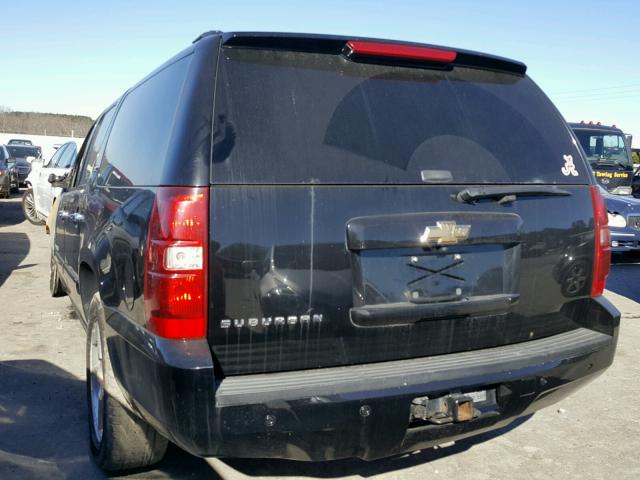 3GNFK16Y38G130697 - 2008 CHEVROLET SUBURBAN K BLACK photo 3