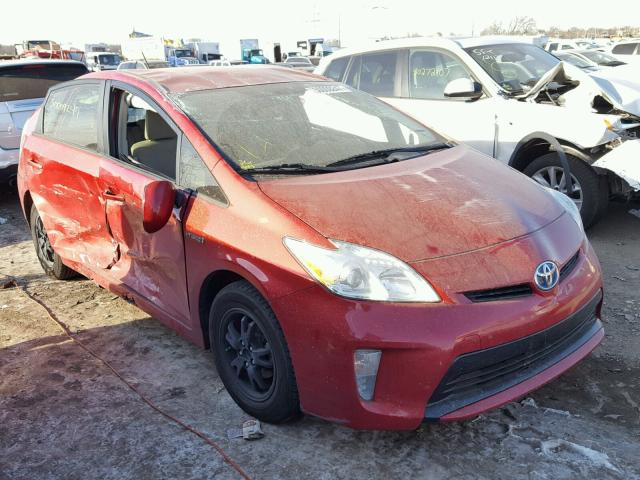 JTDKN3DU8C1610266 - 2012 TOYOTA PRIUS RED photo 1