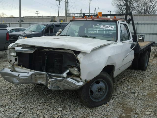 1B6ME3656MS334197 - 1991 DODGE D-SERIES D WHITE photo 2