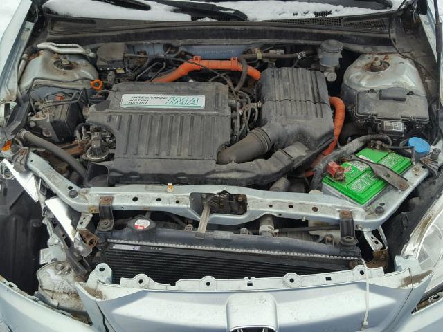 JHMES96664S020732 - 2004 HONDA CIVIC HYBR BLUE photo 7