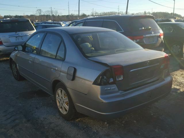 2HGES26743H518761 - 2003 HONDA CIVIC EX GRAY photo 3