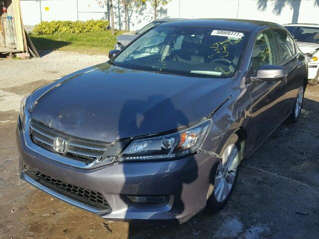 1HGCR2F83EA231313 - 2014 HONDA ACCORD EXL GRAY photo 2