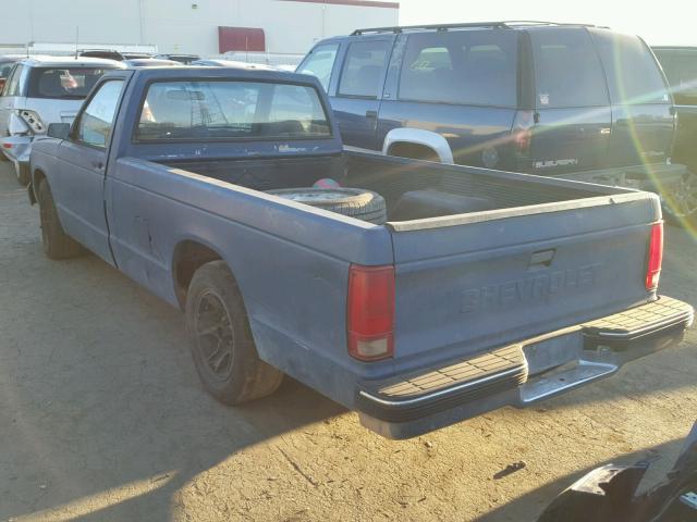 1GCCS14Z8N8123852 - 1992 CHEVROLET S TRUCK S1 BLUE photo 3