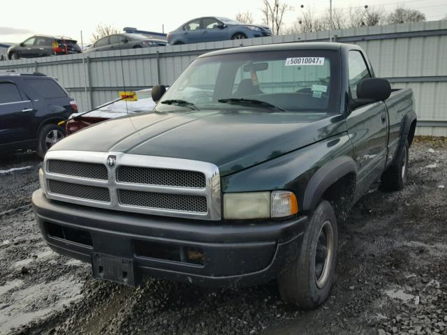 1B7HC16X81S243288 - 2001 DODGE RAM 1500 GREEN photo 2