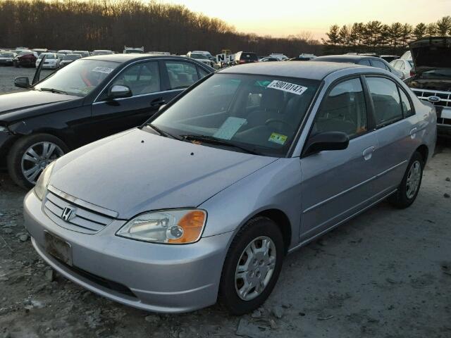 2HGES16622H567926 - 2002 HONDA CIVIC LX SILVER photo 2