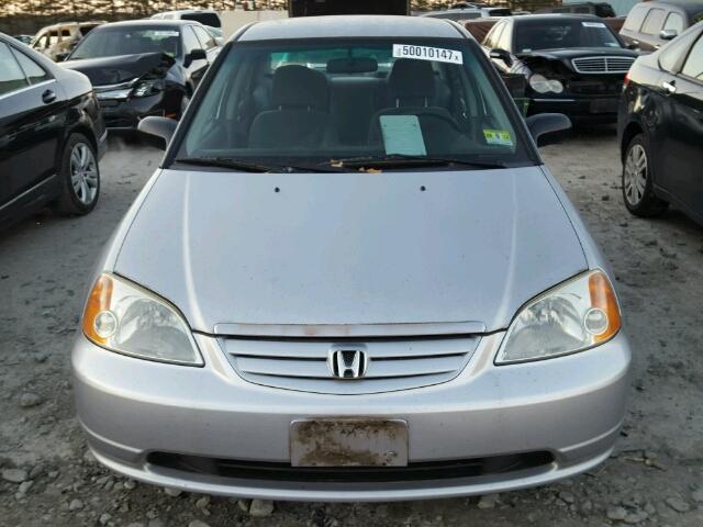 2HGES16622H567926 - 2002 HONDA CIVIC LX SILVER photo 9