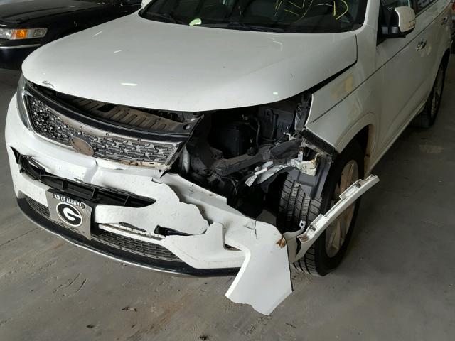 5XYKW4A73EG445456 - 2014 KIA SORENTO SX WHITE photo 9