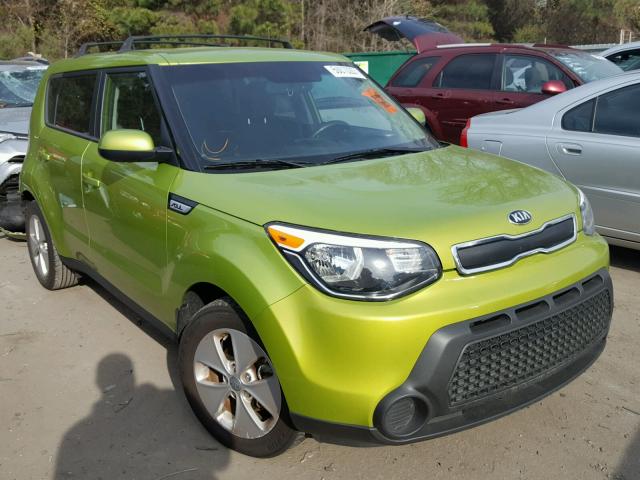 KNDJN2A29F7772434 - 2015 KIA SOUL GREEN photo 1