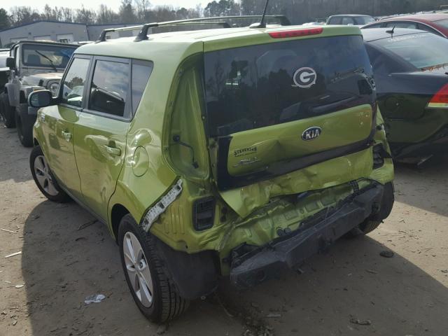 KNDJN2A29F7772434 - 2015 KIA SOUL GREEN photo 3