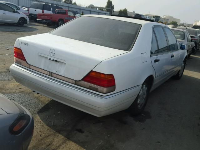 WDBGA32E7TA319477 - 1996 MERCEDES-BENZ S 320W WHITE photo 4