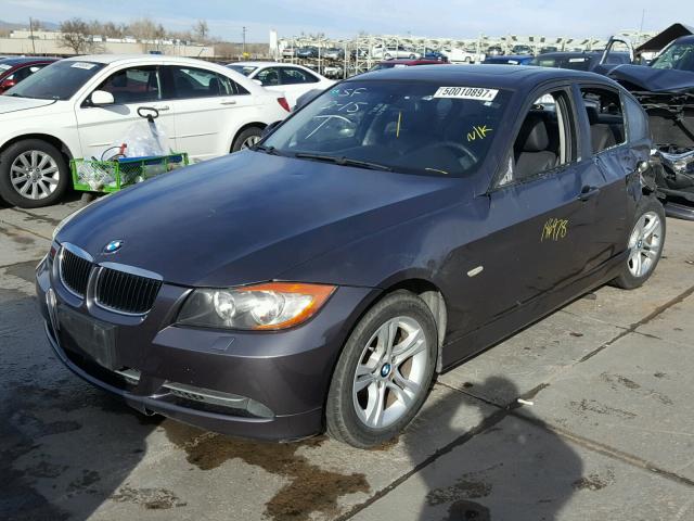 WBAVC93558K040791 - 2008 BMW 328 XI GRAY photo 2