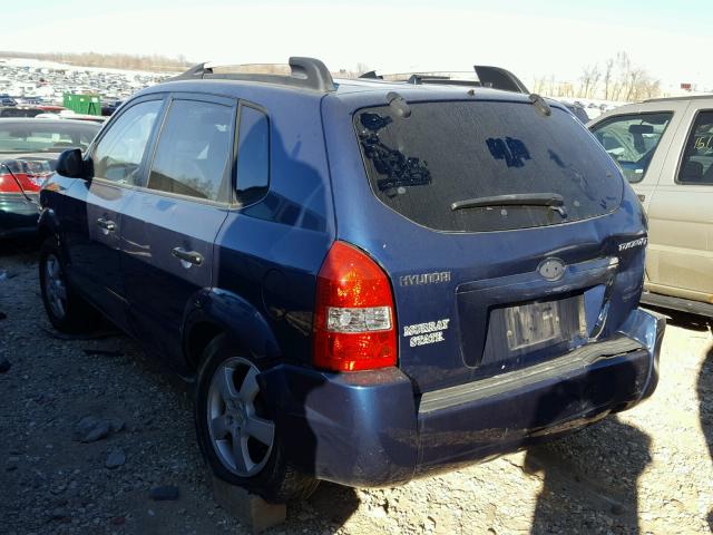 KM8JM12B85U068314 - 2005 HYUNDAI TUCSON GL BLUE photo 3