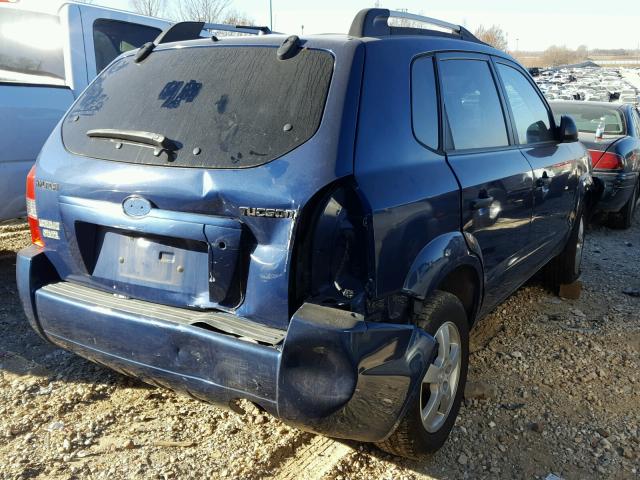 KM8JM12B85U068314 - 2005 HYUNDAI TUCSON GL BLUE photo 4