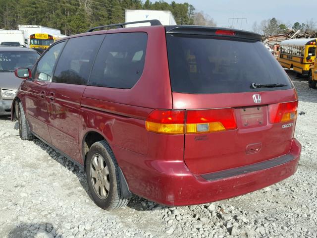 5FNRL18663B012558 - 2003 HONDA ODYSSEY EX RED photo 3