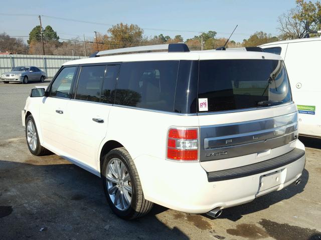 2FMGK5D85DBD20176 - 2013 FORD FLEX LIMIT WHITE photo 3