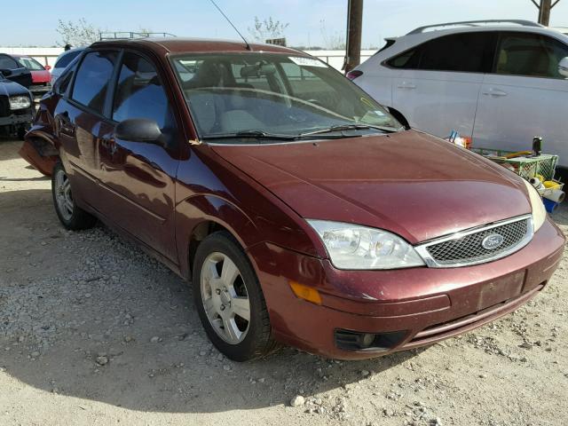 1FAFP34NX7W321716 - 2007 FORD FOCUS ZX4 MAROON photo 1