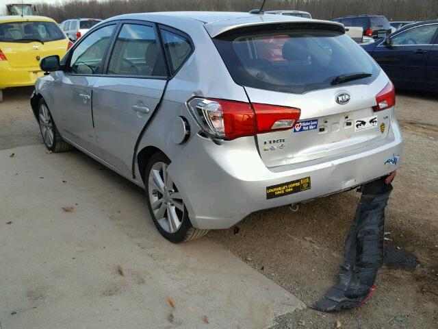 KNAFW5A30C5473481 - 2012 KIA FORTE SX SILVER photo 3