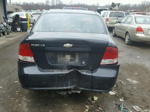 KL1TD56606B680707 - 2006 CHEVROLET AVEO BASE BLACK photo 9