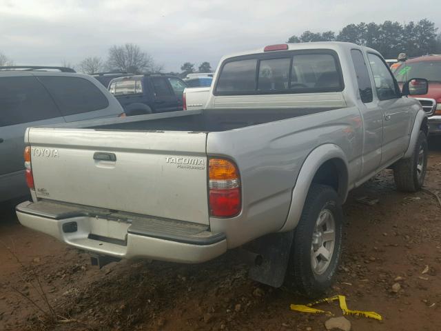 5TESM92N43Z173938 - 2003 TOYOTA TACOMA XTR SILVER photo 4