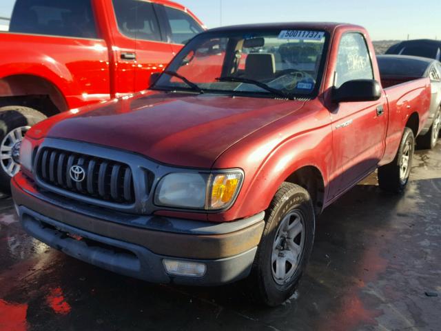 5TENL42N31Z803819 - 2001 TOYOTA TACOMA RED photo 2