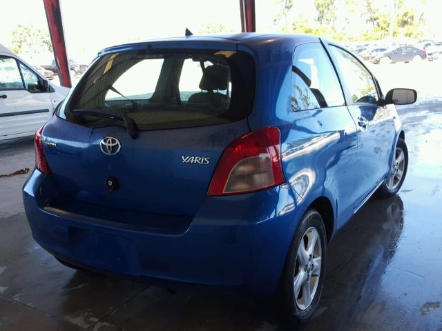 JTDJT923585217548 - 2008 TOYOTA YARIS BLUE photo 4