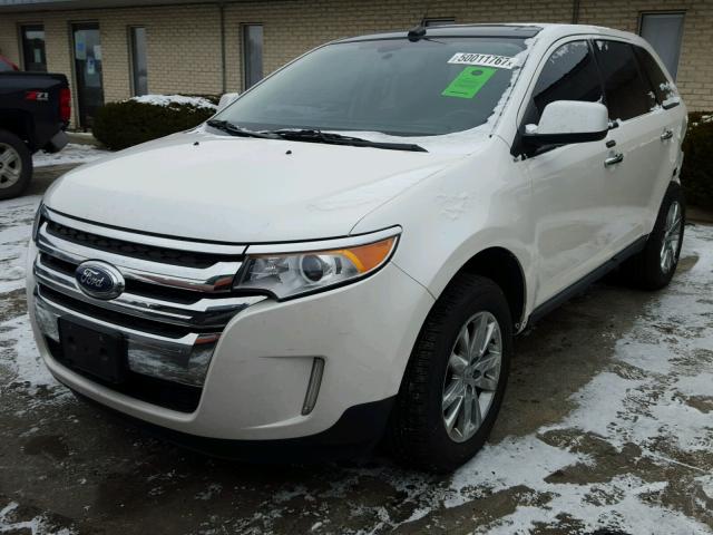 2FMDK4JC3BBA82864 - 2011 FORD EDGE SEL WHITE photo 2