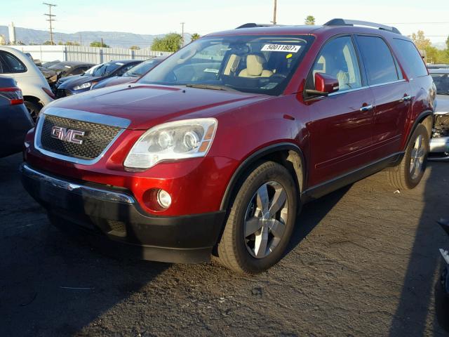 1GKLRMEDXAJ232787 - 2010 GMC ACADIA SLT RED photo 2