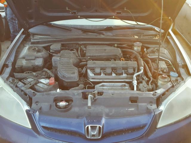 2HGES26754H552984 - 2004 HONDA CIVIC EX BLUE photo 7