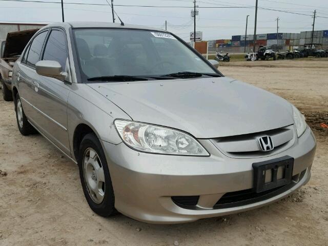 JHMES966X5S023652 - 2005 HONDA CIVIC HYBR TAN photo 1