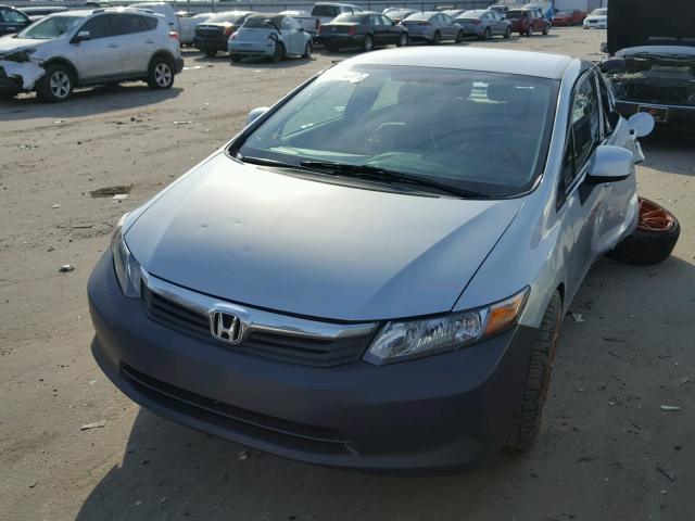 2HGFB2F51CH593131 - 2012 HONDA CIVIC LX SILVER photo 2