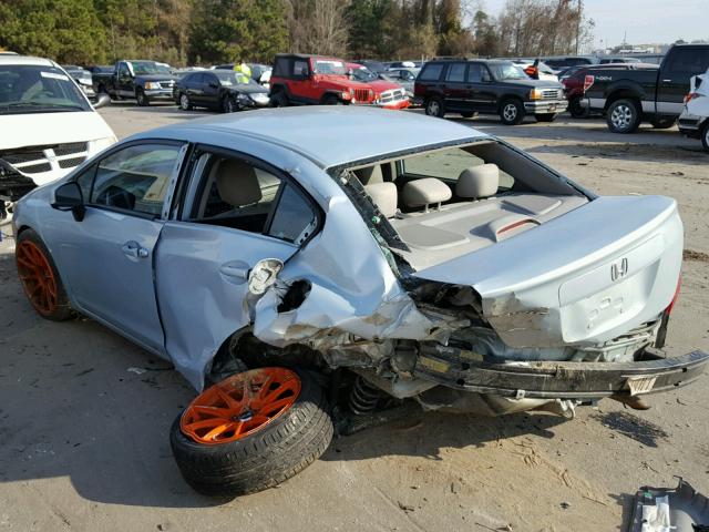 2HGFB2F51CH593131 - 2012 HONDA CIVIC LX SILVER photo 3