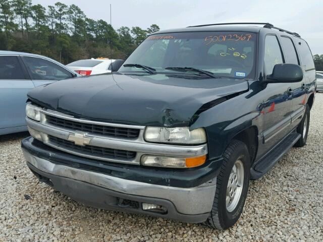 3GNEC16T81G262504 - 2001 CHEVROLET SUBURBAN C GREEN photo 2