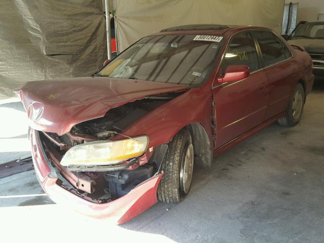 1HGCG16592A056485 - 2002 HONDA ACCORD EX MAROON photo 2