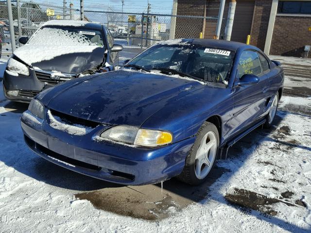 1FALP4049RF189086 - 1994 FORD MUSTANG BLUE photo 2