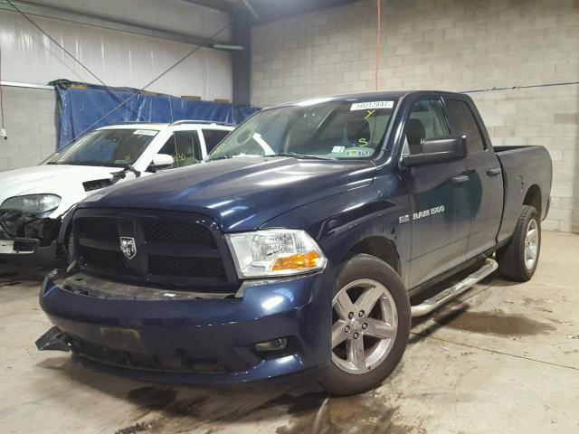 1C6RD7FT0CS166993 - 2012 DODGE RAM 1500 S BLUE photo 2