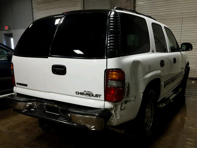 1GNEK13T6YJ149148 - 2000 CHEVROLET TAHOE K150 WHITE photo 4