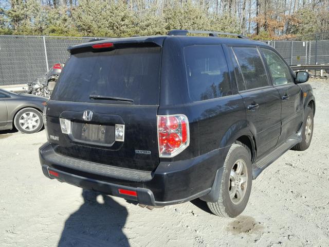 5FNYF18696B006339 - 2006 HONDA PILOT EX BLACK photo 4